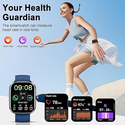 Premium Smart Watch with Health Tracking, Long Battery, Waterproof Design, Fitness Companion, Stylish Display for Everyday Performance and Seamless Connectivity