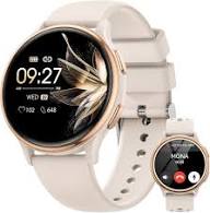 Smart Watch for Women Men Fitness: Waterproof Make Answer Call Digital Mens Watches Running Pedometer Smartwatch for Android Phone iPhone Samsung Compatible Heart Rate Monitor SpO2 Step Tracker Gold