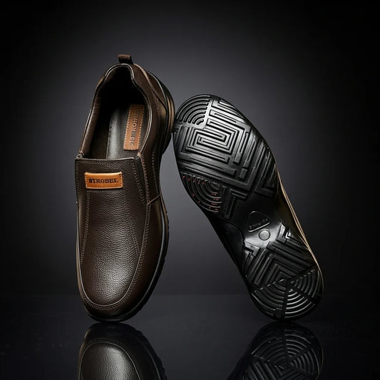 Premium Handcrafted Dark Brown Leather Shoes with Medicated Comfort Insole | All-Terrain Durable Sole – Ultimate Daily Wear Comfort